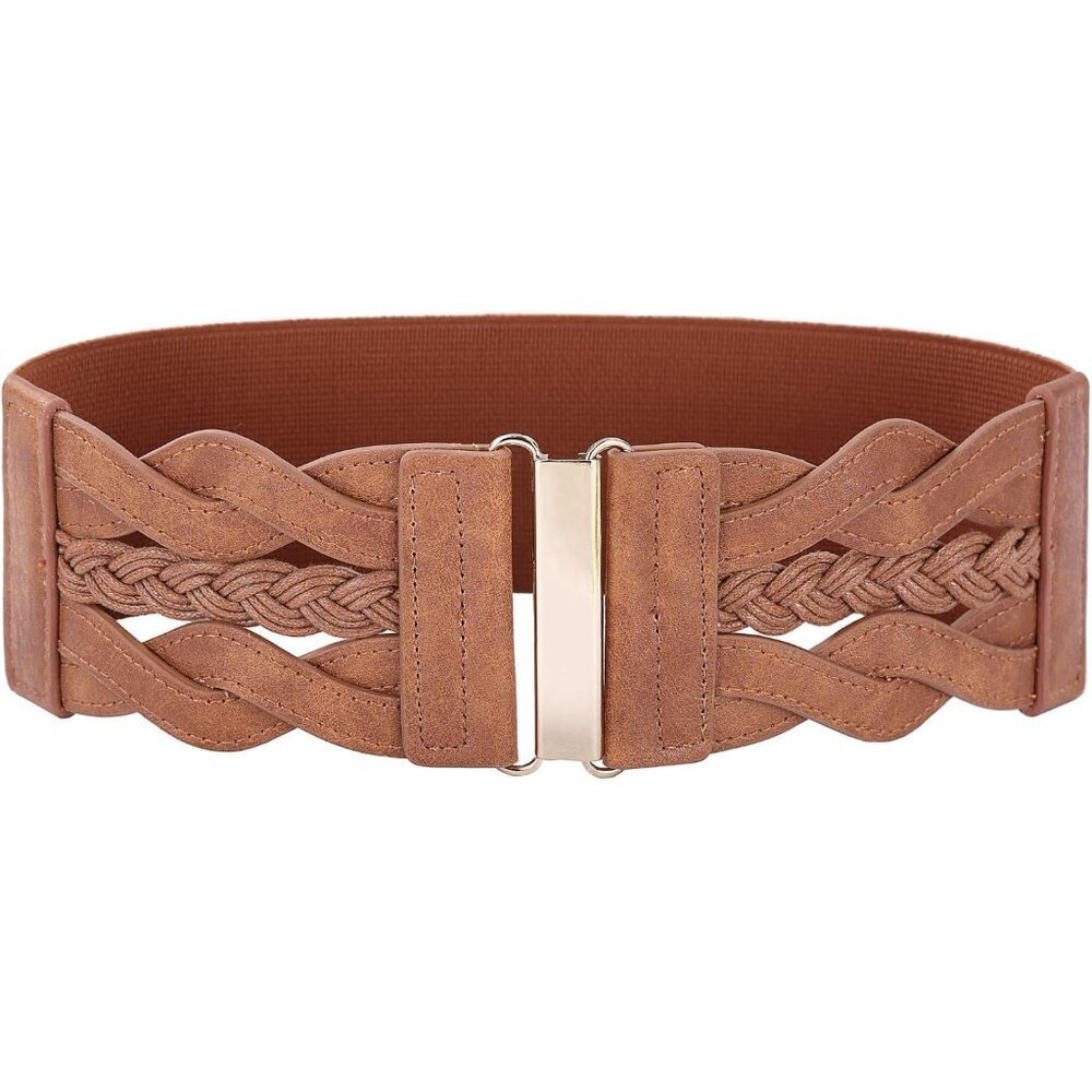 Women's Elastic Wide Belts Vintage Stretchy Belt Retro Fashion Cinch Belts